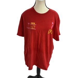 Authentic New McDonald’s Cardi B Offset 2023 Employee Red T Shirt Size Large